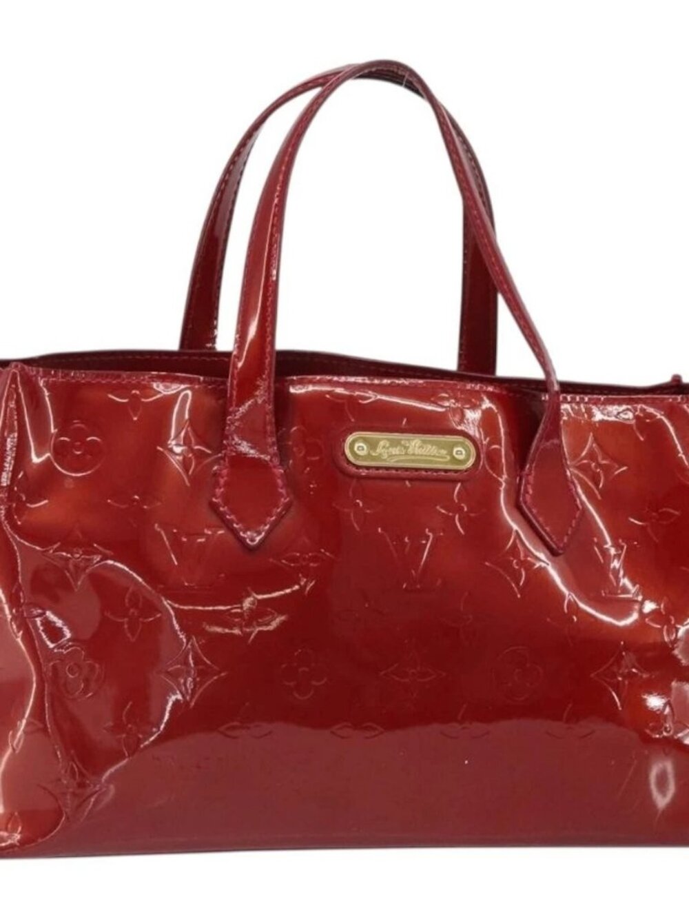 LOUIS VUITTON Vernis Wilshire PM Hand Bag Pomme D'amour - Picture 2 of 16